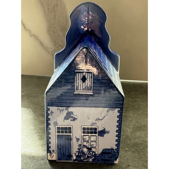 Delft Blue Handpainted Dutch Home Coin Bank w/ Stopper - Holland - Picture 3 of 8
